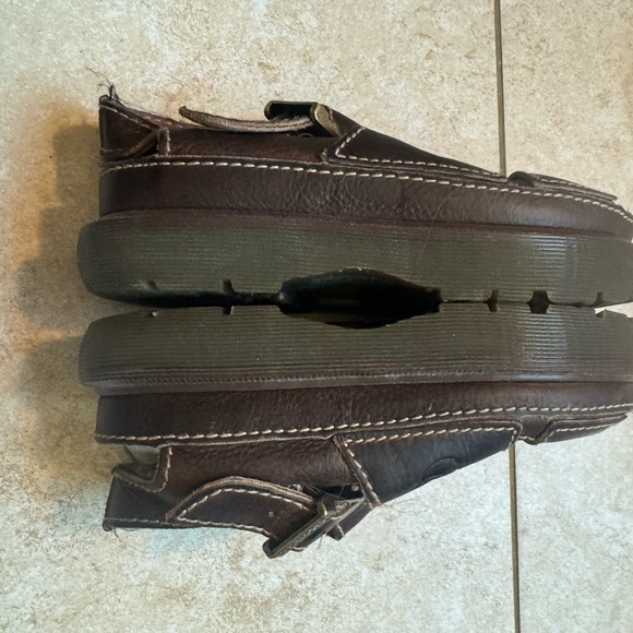 Vintage 90’s Dr Martens Chunky Brown Ring Cut Out Buckle Open Toe Sandals Size 7 - Picture 9 of 12